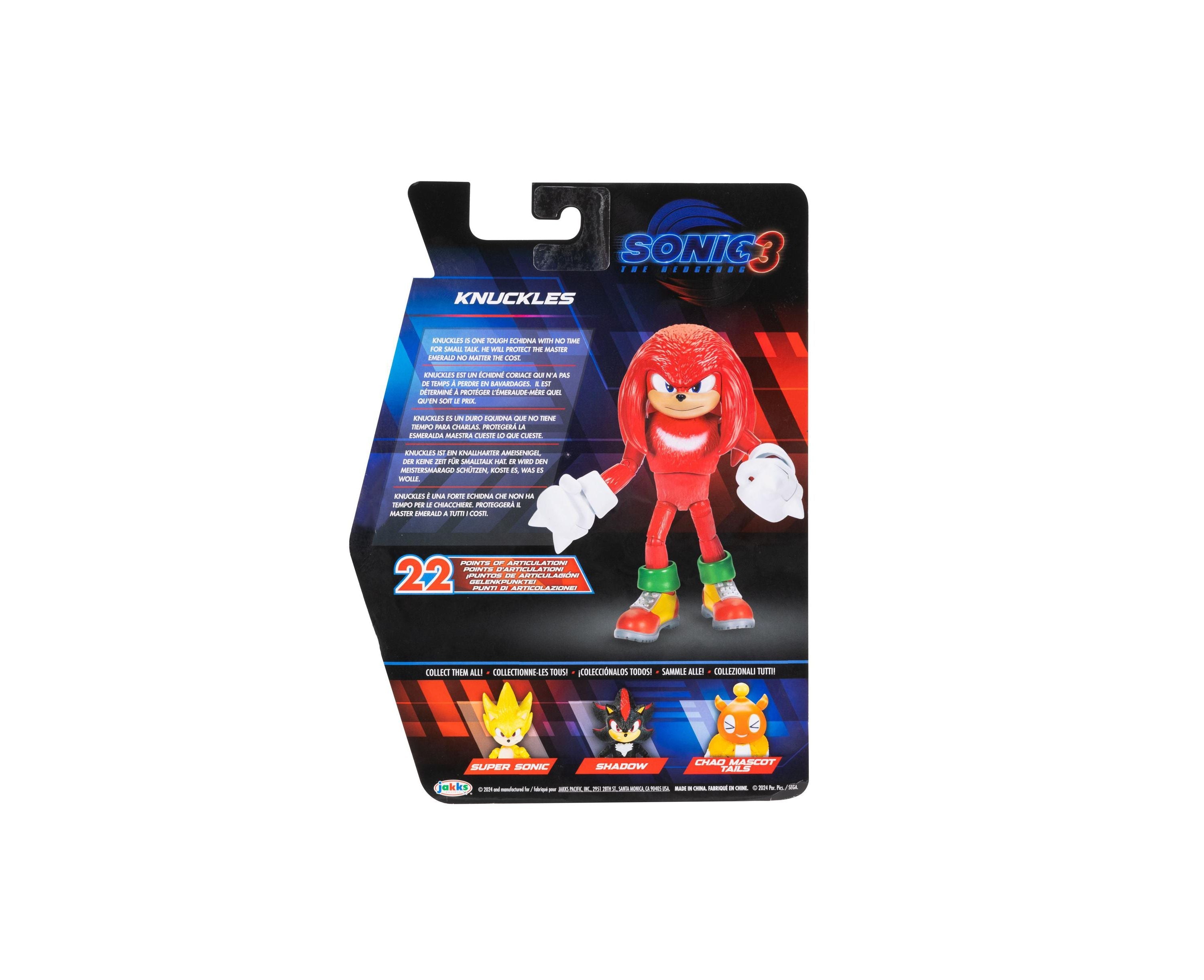 Sonic 3 Movie Knuckles 5 Dynamic Articulation Figure