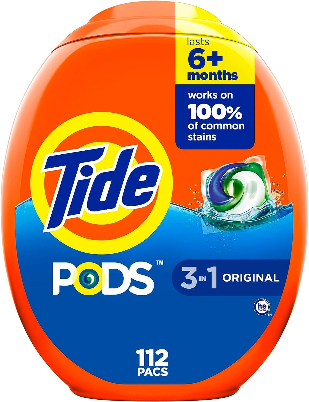 Tide PODS Laundry Detergent Soap Pods, Spring Meadow Scent, 112 count
