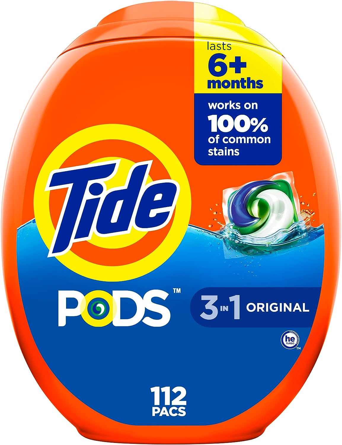 Tide PODS Laundry Detergent Soap Pods, Spring Meadow Scent, 112 count