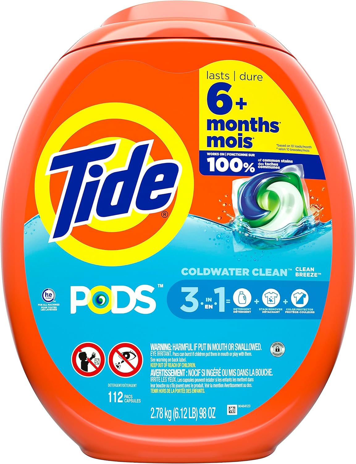 Tide PODS Laundry Detergent Soap Pods, Spring Meadow Scent, 112 count