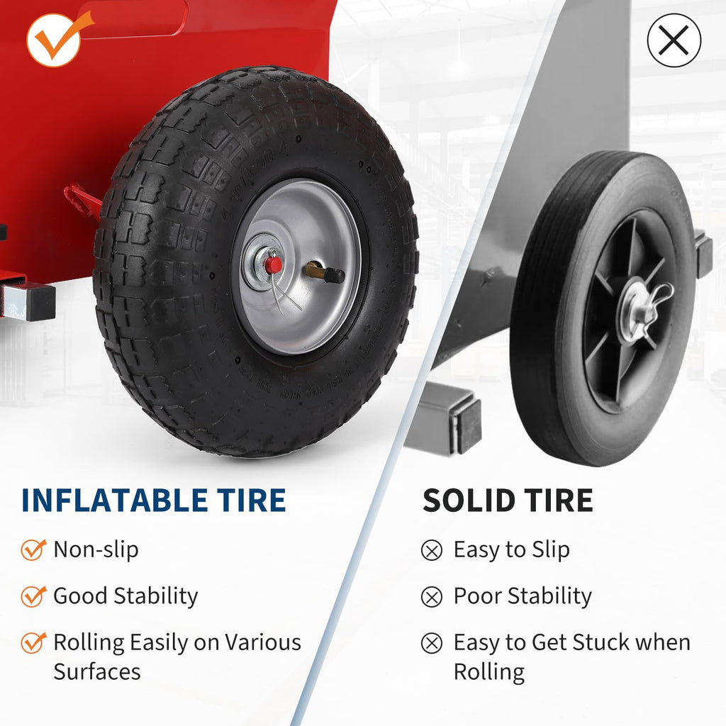 Garvee Panel Dolly Drywall Mover 600 LBS Capacity Adjustable Clamp 10 Inflatable Tires Alloy Steel Anti-Scratch Mats All Terrain Transport